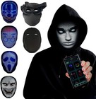 Halloween Face Masks Full Color Led Luminous Mask Face Changing Mask Party Bar P