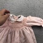 Vintage Polly Flinders Dress Set Girls 3-6 Months Pink Hand Smocked Bloomers