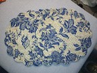 Vintage Blue cream Placemats Set 4 Estate Find