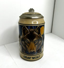 1993 Budweiser Gray Wolf Endangered Species Series Beer Stein