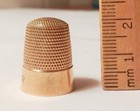 Vintage Solid 14k Yellow Gold Sewing Size 9 Thimble 3 Initial Monogram