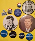 Kennedy Brothers Presidential Political Pinbacks Pins Buttons John Bobby Ted Lot