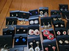 Huge Lot Of 119 Pair  Vintage To Modern Pierced Earrings Costume Jewelry On Card