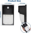 Led Wall Pack Light With Photocell  Dusk To Dawn Outdoor Security Ligh 2 Pack   