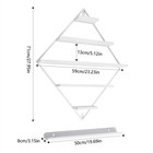 4 Pieces Rhombus Metal Nail Polish Wall Display Rack  hold About 90 Bottles 