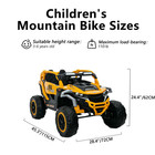 12v Kids Ride On Car Utv Truck 2-seater Battery Power Wheels With Remote  Yellow