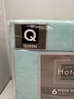 Sheets Queen Signature Hotel Collection 6 Piece Solid Set Teal Blue