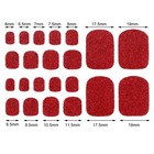 12 Sheets Glitter Toe Nail Wraps Self-adhesive Toe Nail Polish Stickers Solid