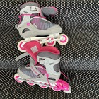 Led Light Up Wheels Rollerblade Inline Skates Papaison Kids Girls Medium Nwot