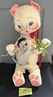 Vintage 1981 Annalee Christmas Cat   Mouse W  Mistletoe   Poseable   Hang Tag