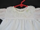 Vintage 80s 90s Baby Togs Embroidered Eyelet Dress Girl 6-9 Months White Ribbon