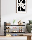 Shoe Rack 3-tier Space-saving Shoe Organizer   Shoe Shelf W  Handle Eas