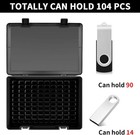 Usb Flash Drive Storage Case 134 Slot Holder Organizer For Thumb Drives Sd Cards