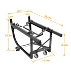 55 Gallon 600lbs Drum Cradle Rack Steel Dolly Cart Drum Stand W  Wheels Handles