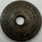 1849 Holed Braided Hair Large Cent Exact Coin Imaged  lc602