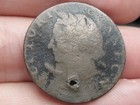1787 Connecticut One Cent- Colonial Copper Coin  Horned Bust  Holed