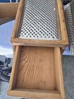 Vintage Primative Wooden Hard Cheese Grater Box  Drawer Kitchen Gadget