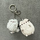Gund Pusheen And Stormy Deluxe Stuffed Animal Plush Keychain Set 4 5  Rare 