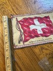 Antique Tobacco Cigar Box Felt Flannel Switzerland Flag
