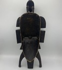 Vintage Hand Carved African Tribal Senufo Kpelie Mask Solid Wood Large 16  X 7 