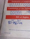  Documents Of Freedom On Parchment Paper Declaration Independence -vintage 1956