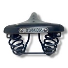 Brooks Flyer Bicycle Saddle - Black Leather Spring Style Seat - Good Condition