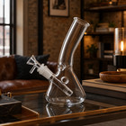 8in Glass Bong Water Pipe Hookah Smoking Beaker 14mm Bowl With Screen