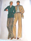 Vtg 70 s Mod Retro Disco Butterick Mens Leisure Suit Pattern Sz 42 Complete