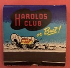 1940s Vintage Feature Matchbook Harolds Club Reno Nevada  2    Fs