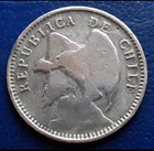 Chile 10 Centavos 1919 Silver Coin