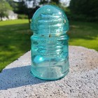 Beautiful Light Aqua Blue Cd 126 3 Brookfield Glass Insulator Embossed
