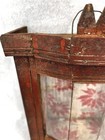 Antique Display Case Box Wood glass Paper Inside 12x8x4 Primitive Original 1800