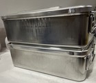 Lot Of 2 Aesculap - Jm742 Sterilization Container W  Jm789 Lid