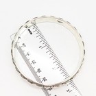 925 Sterling Silver Mexico Square Design Bangle Bracelet 8 