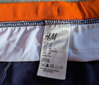 H m Swim Briefs Mens Medium  30  Swimsuit Navy Blue White Orange