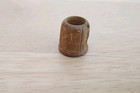 Vintage Hand Carved Open Top Wooden Collectible Sewing Thimble India