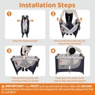 Baby Portable Pack And Play Lightweight Foldable Travel Crib With Mattress   Bag