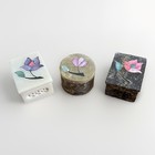 Vintage Soapstone Trinket Box Set Of 3 Floral Inlay Small Boxes Eclectic Boho