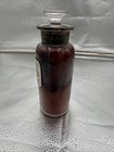 Vintage Pharmacy Apothecary Drug Jar Bottle Glass Stopper Label P  Aloes 8   x3   