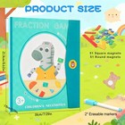 Magnetic Fraction Tiles And Circles Puzzle Set For Kids Math Learning Tool New