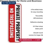 Private Property No Trespassing Sign 2 Pack  10 X 3 5 Inches Sturdy Rust Free