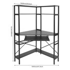 110v Laptop Table Freestanding Studying Desk Corner Computer Desk W  Power Strip