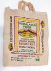 Himalayan Pride Organic Brown Basmati Rice Burlap 12x15 Full Zipper Sack Bag