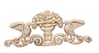 Antique Dual Bird And Floral Cast Iron Header Outdoor Hanging Decor 29 5   x12   