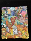 Handmade Clay Mosaic Art    loves Journey    Polymer Clay Original  wood  12   x10   