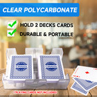 2-deck Rotating Canasta Card Holder Tray  Dual Deck Revolving Playing Cards Tray