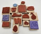  lot Of 15  Random Rubber Stamps New used Vgc 