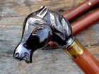 Brass Antique Handle Victorian Look Wooden Nautical Walking Cane Stick Gift