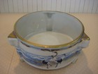 Vintage Japanese Hand Painted Cranes At Beach Footed Pot  3 1 2  High X 7  Dia