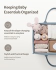 Blissful Diary Baby Diaper Caddy Organizer  Stylish Storage Basket For Newborn E